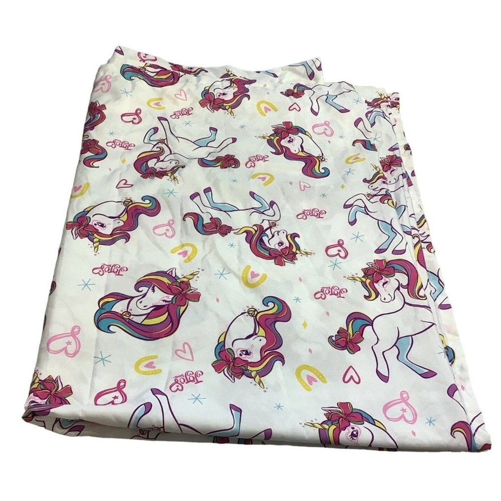 JoJo Siwa Unicorn Twin Flat Sheet Rainbow Hearts 66" x 96" Dream Crazy - Picture 4 of 8